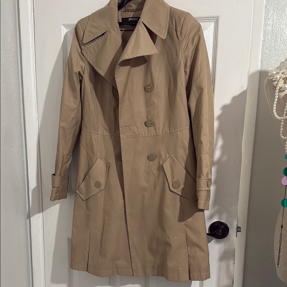 Tan Double-Breasted Trench Coat